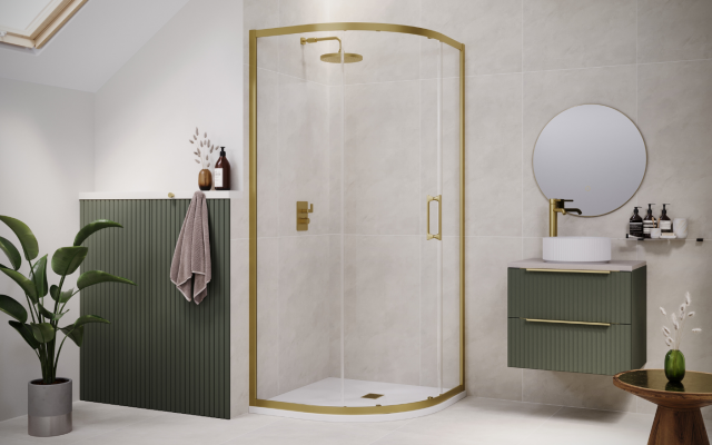 VERVE PRO 8 SLIDING QUADRANT IN BRUSHED BRASS