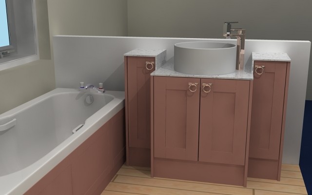 Bathroom Design Dusky Pink